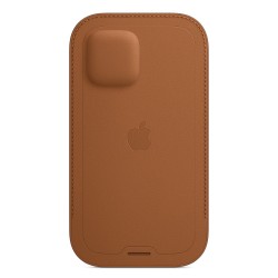 Coque en cuir intégral MagSafe iPhone 12 | 12 Pro Marron