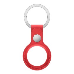 Porte-clés en cuir rouge AirTag