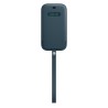 Coque en cuir intégral MagSafe iPhone 12 | 12 Pro Bleu