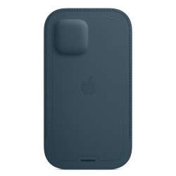 Coque en cuir intégral MagSafe iPhone 12 | 12 Pro Bleu