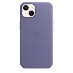 Coque en cuir MagSafe iPhone 13 Violet