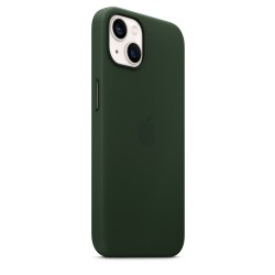 Coque en cuir MagSafe iPhone 13 Vert