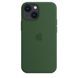 Coque Silicone MagSafe iPhone 13 Mini Vert Trèfle