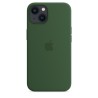 Coque Silicone MagSafe iPhone 13 Vert Trèfle