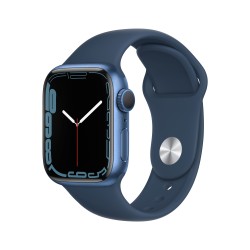 Apple Watch 7 GPS 41mm Bleu AluMinium Coque Ass Bleu Sport Regular