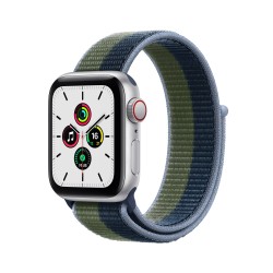 Apple Watch SE GPS Cellulaire 40mm Argent AluMinium Coque Ass BleuMoss Vert Sport Boucler