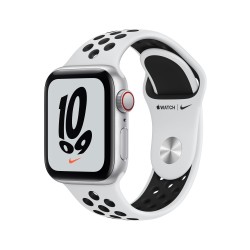Apple Watch Nike SE GPS Cellulaire 40mm Argent AluMinium Coque Pure PlatinumLe Noir B RegularMKR43TY/A