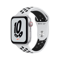 Apple Watch Nike SE GPS Cellulaire 44mm Argent AluMinium Coque Pure PlatinumLe Noir B RegularMKT63TY/A
