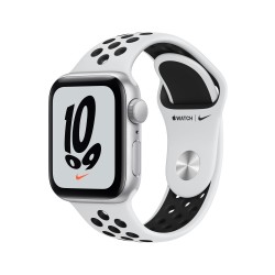 Apple Watch Nike SE GPS 40mm Argent AluMinium Coque Pure PlatinumLe Noir B RegularMKQ23TY/A