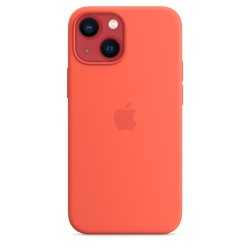 Coque Silicone MagSafe iPhone 13 Mini Orange