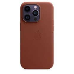 Coque MagSafe Cuir iPhone 14 Pro Umber