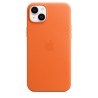 Coque MagSafe Cuir iPhone 14 Plus Orange