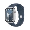 Achetez Watch 9 Aluminium 45 Argent Groupe Bleu S/M chez Apple pas cher|i❤ShopDutyFree.fr