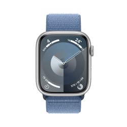 Achetez Watch 9 Aluminium 45 Argent Bleue Tissu Groupe chez Apple pas cher|i❤ShopDutyFree.fr