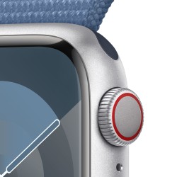 Achetez Watch 9 Aluminium 41 Cell Argent Bleue Bleu Tissu chez Apple pas cher|i❤ShopDutyFree.fr