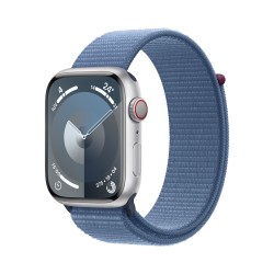 Achetez Watch 9 Aluminium 45 Cell Argent Bleue Groupe Tissu Bleue chez Apple pas cher|i❤ShopDutyFree.fr