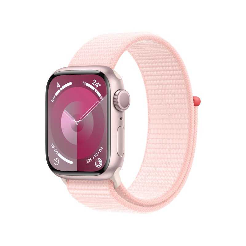 Achetez Watch 9 Aluminium 41 Rose Tissu Groupe chez Apple pas cher|i❤ShopDutyFree.fr