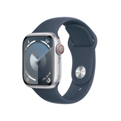 Achetez Watch 9 Aluminium 41 Cell Argent Groupe Bleue M/L chez Apple pas cher|i❤ShopDutyFree.fr