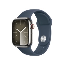 Achetez Watch 9 Acier 41 cell argentée Groupee Bleue S/M chez Apple pas cher|i❤ShopDutyFree.fr