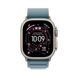🤑 Soldes Watch Ultra 3 Cell 49 mm Titane naturel Boucle Alpine bleu clair L 