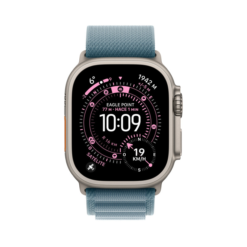 Watch Ultra 3 Cell 49 mm Titane naturel Boucle Alpine bleu clair S