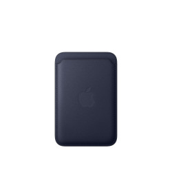 Portefeuille MagSafe iPhone en tissu fin Bleu marine