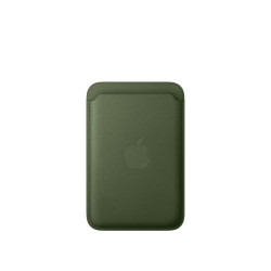 Portefeuille MagSafe iPhone en tissu fin Vert mousse