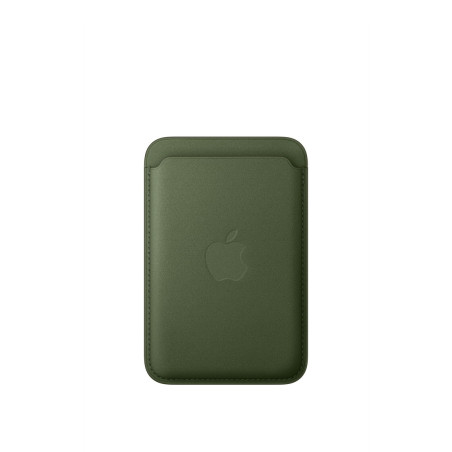Portefeuille MagSafe iPhone en tissu fin Vert mousse