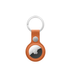 Porte-clés AirTag tissu fin Orange curcuma | ShopDutyFree.fr
