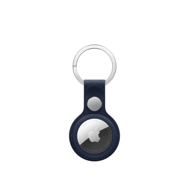 Porte-clés AirTag tissu fin Bleu marine | ShopDutyFree.fr
